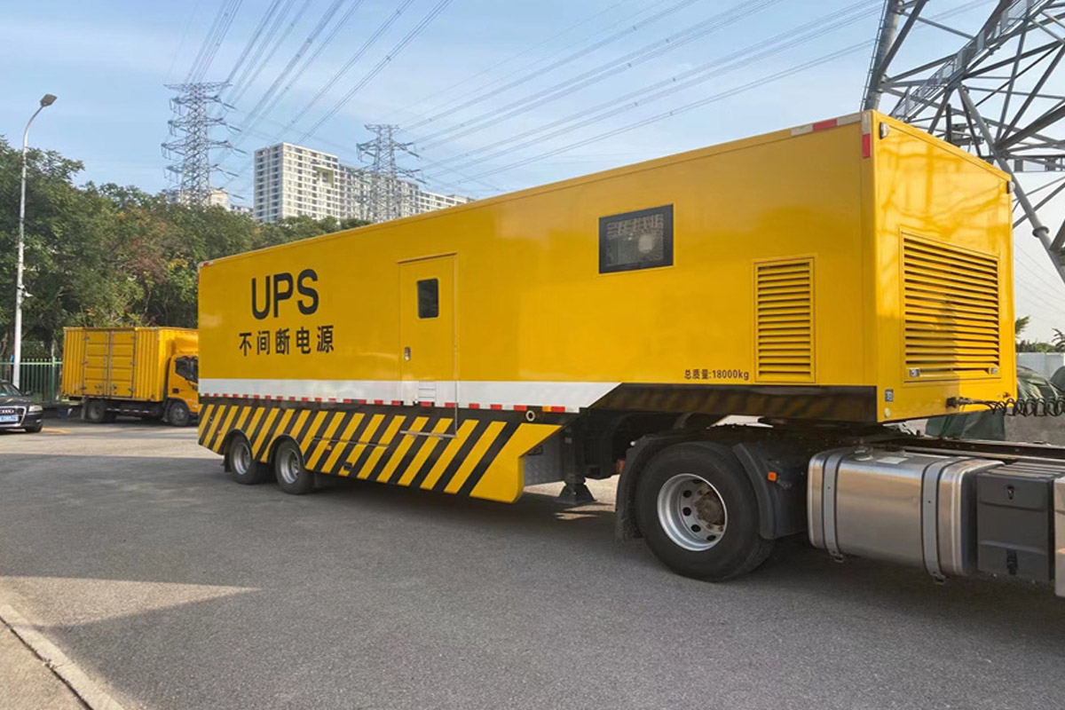 金银川路街道发电机租赁施工现场